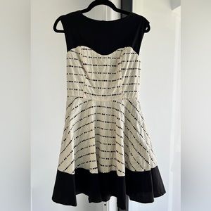 Eva Franco - Anthropologie - New Fit and Flare Dress Black and Ivory